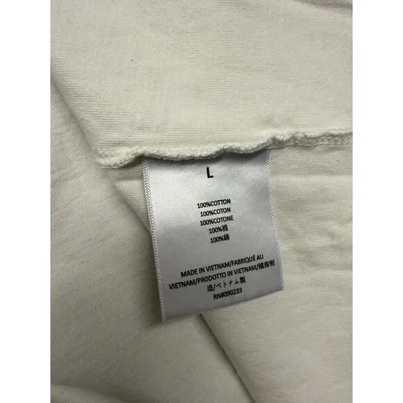 Fear of God Essentials Classic Long Sleeve Tee.Ivory. Oversized.Streetwear. Sz L - Picture 8 of 14